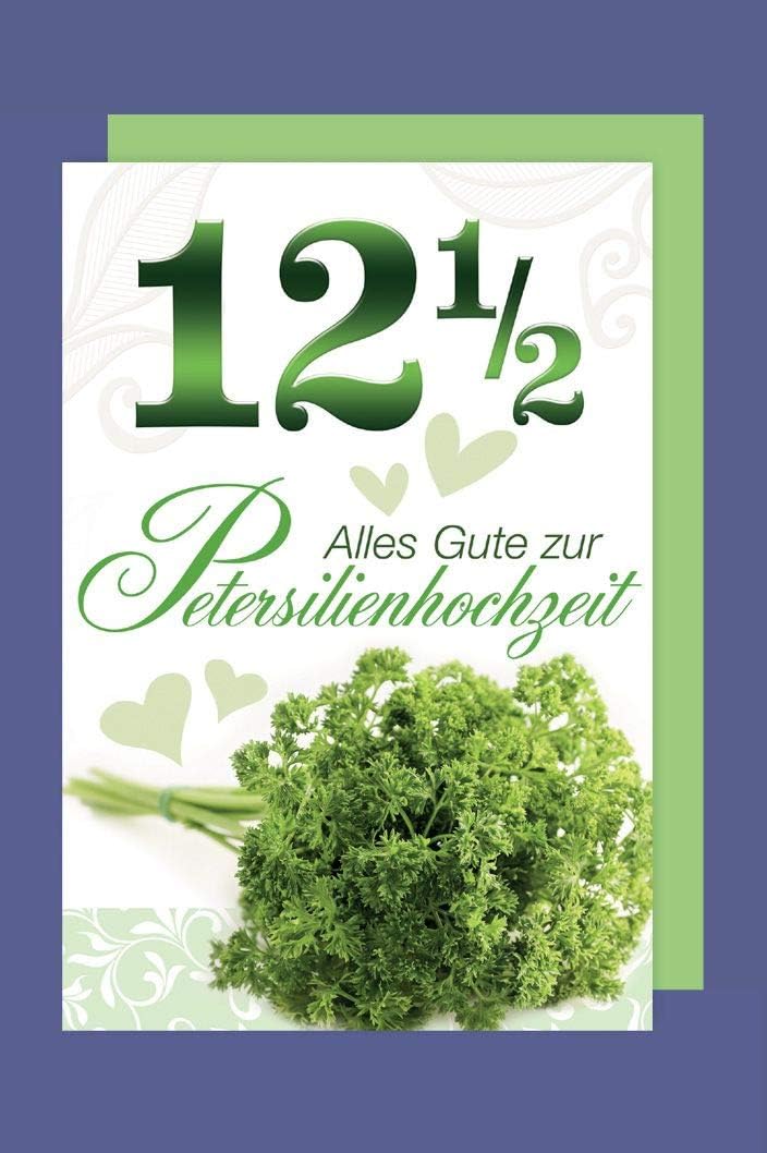 Petersilien-Hochzeit 12,5 Jahre Grußkarte Karte Hochzeitstag Alles Gute 16x11cm : Amazon.de ...